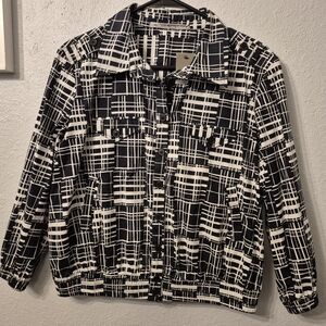 Black and White Patterned Jacket